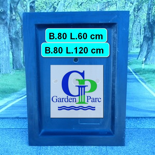 Gartenbecken-Deckel Rechteckig B.80 cm