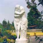 Gartenstatue Eros und Solea Steinguss