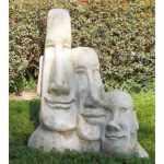 Moai Statue ''Familie'' Skulpturen Beton
