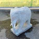 Asiatischer Elefant - Statue Granit