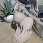 Kranich-Paar Secondi Garten - statue