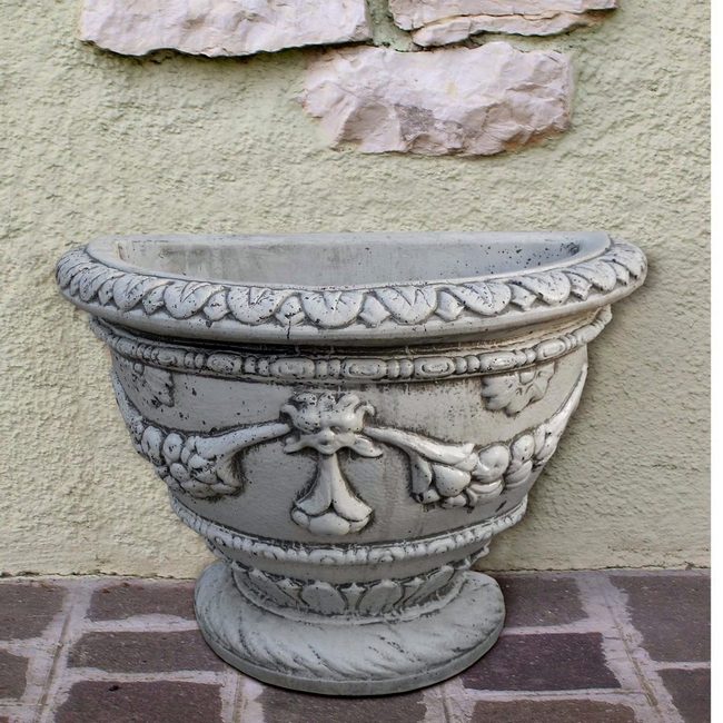 Halb-Blumenschale Ortensia gross beton