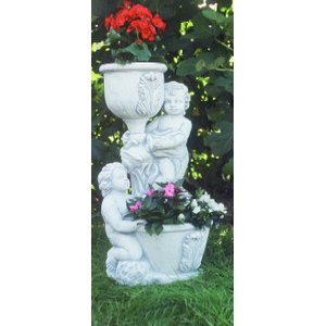 Gartenfigur 2 Putten mit Blumentöpf kaufen