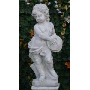 Gartenfigur Mädchen mit Tamburin kaufen Gartenfigur Mädchen mit Tamburin kaufen
