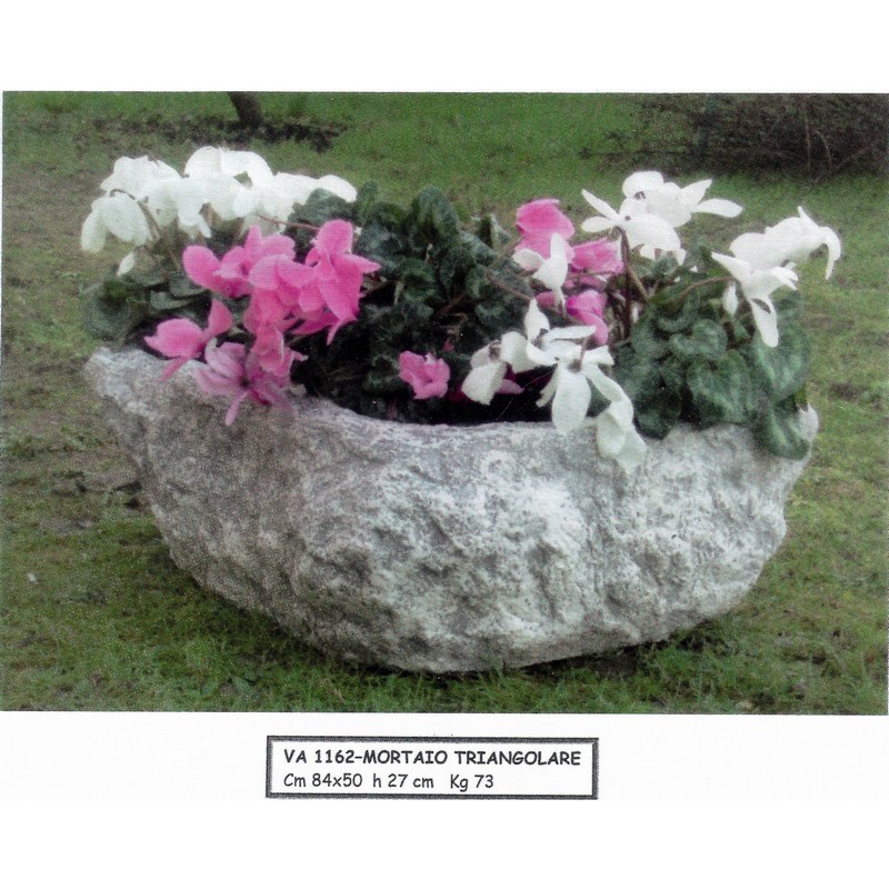 Blumentopf Mörserform eckig Brunnentrog