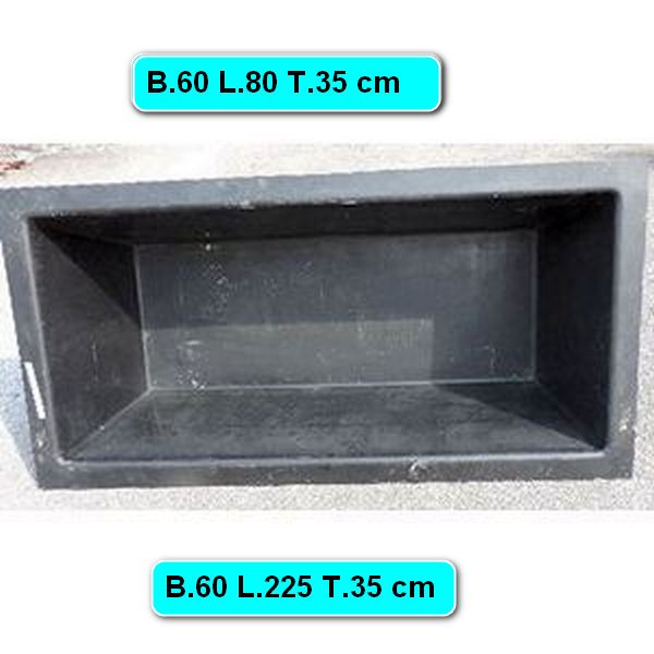 Teichbecken B.60 L.80 + 225 T.35 cm