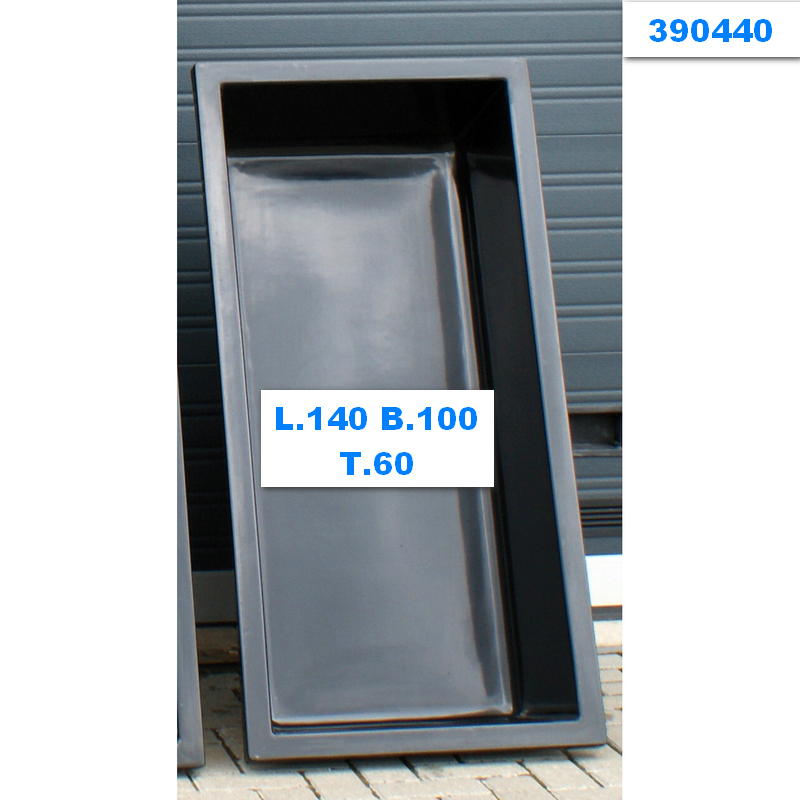 Teichbecken rechteckig B.100 L.140 T.60 cm