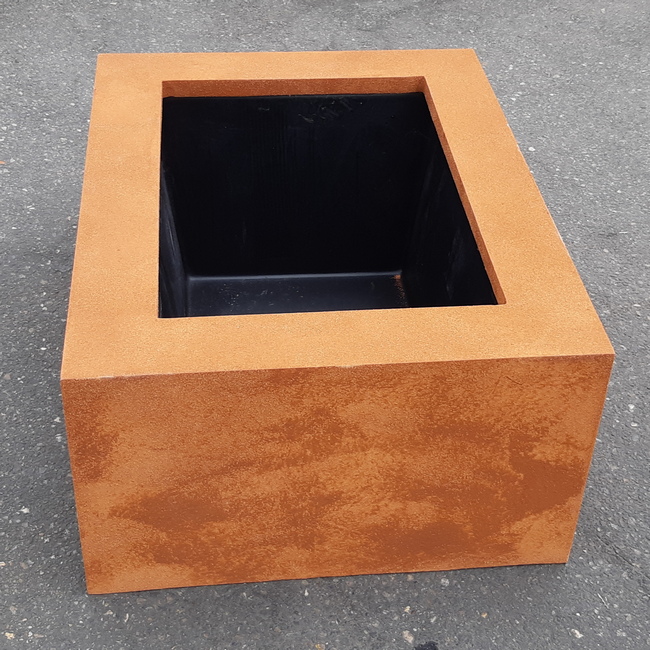 Teichwannen-Rahmen rostig  65 X85 H.35 CM