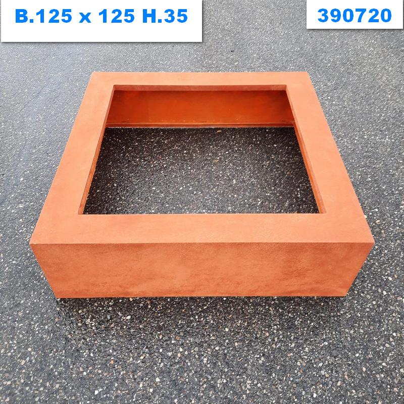 Wannen-Rahmen rostig 120 x 120  H.35 cm