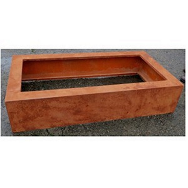 Teich-Wannen-Rahmen rostig  L.125 B.85 cm