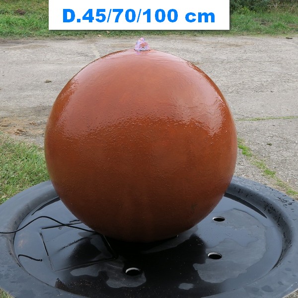 Kugel Corton Gfk Gartenteich