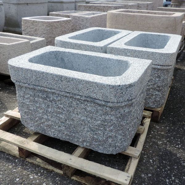 Granittrog gestockt Rustikal Katja 70 cm