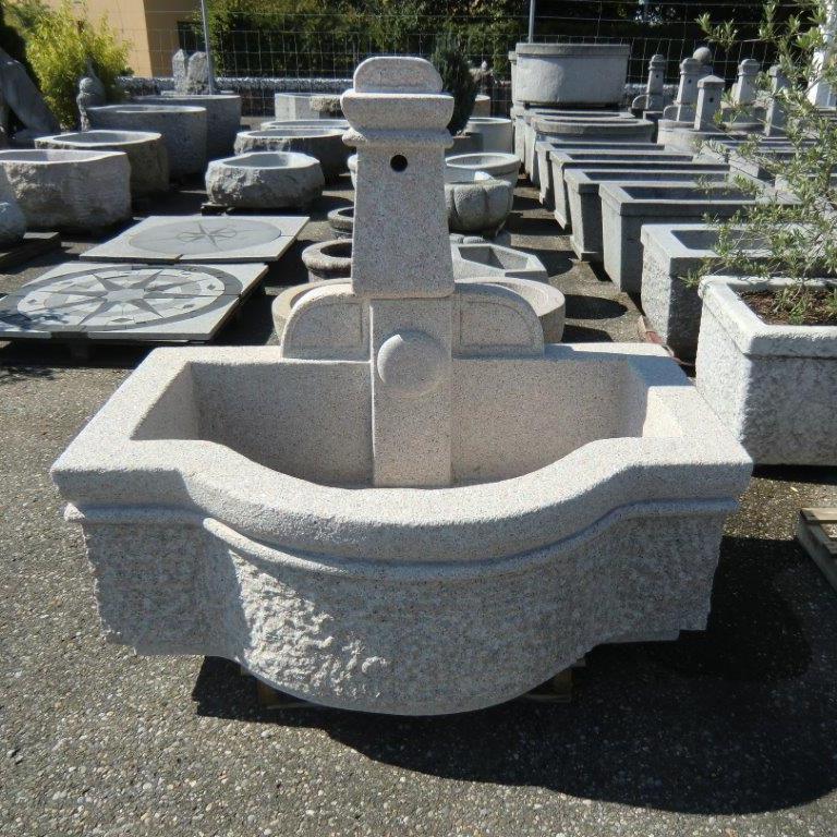 Gartenbrunnen - Granit Vierblatt