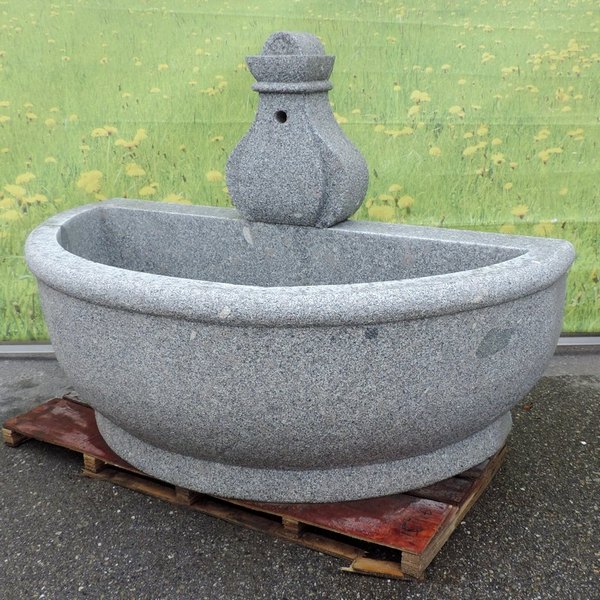 Garten-Wandbrunnen halbrund