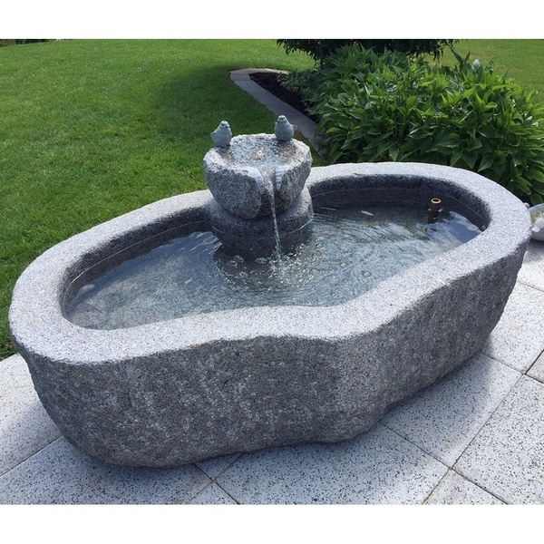 Zierbrunnen oval  Naturstein Granit Kaufen