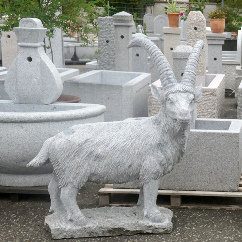 Steinbock - skulptur stein Granit Steinbock - skulptur stein Granit
