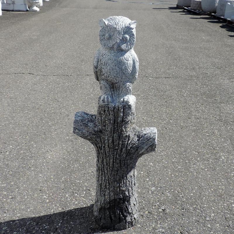 Eule auf Stamm Gartenfigur Granit kaufen Eule auf Stamm Gartenfigur Granit kaufen
