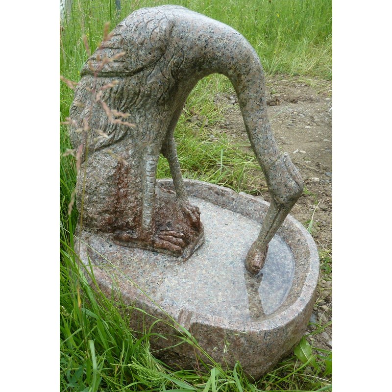 Kranich-Teich Gartenfiguren Bachlauf Kranich-Teich Gartenfiguren Bachlauf