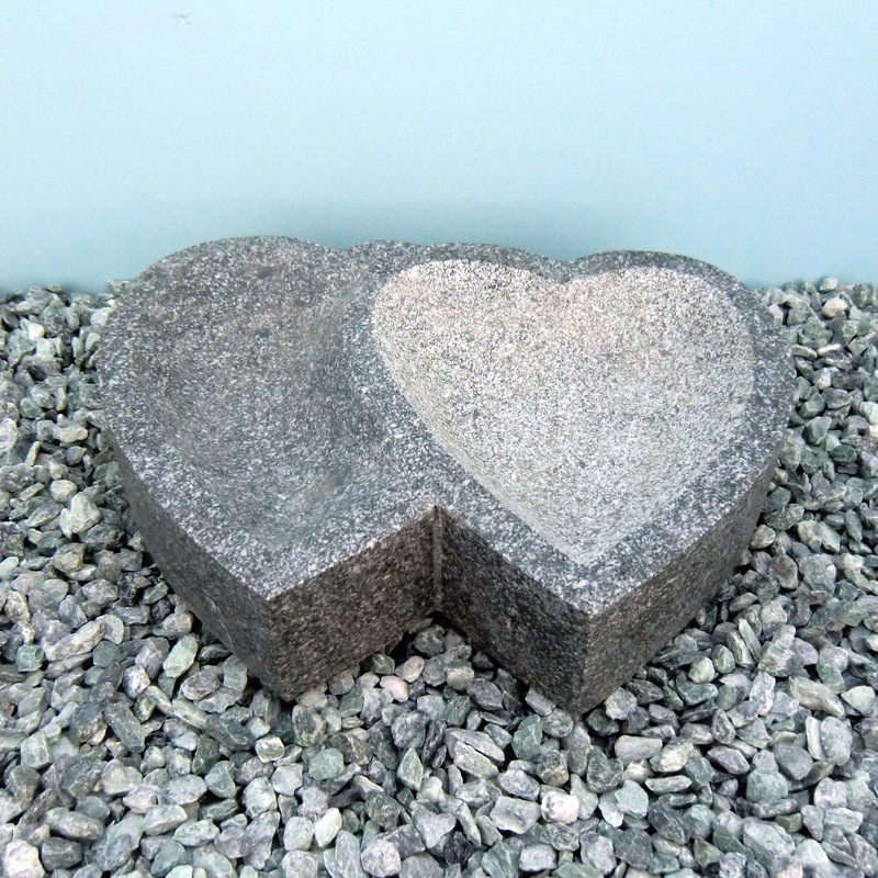 Vogelbad Herz Duo Gartendekor-Deco