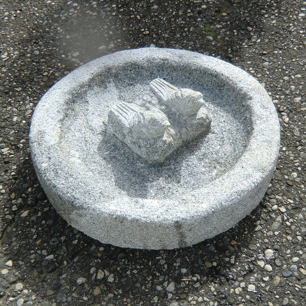Vogelbad mit 2 Vögel Granit Kaufen
