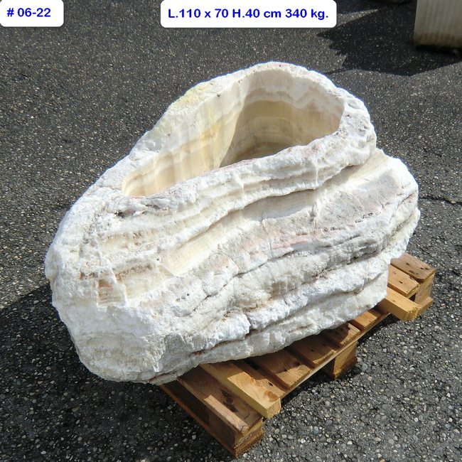 Natur-Stein-Trog Gartenbrunnen