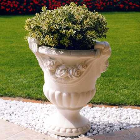 Pflanzenvase Gartenblumen Beton