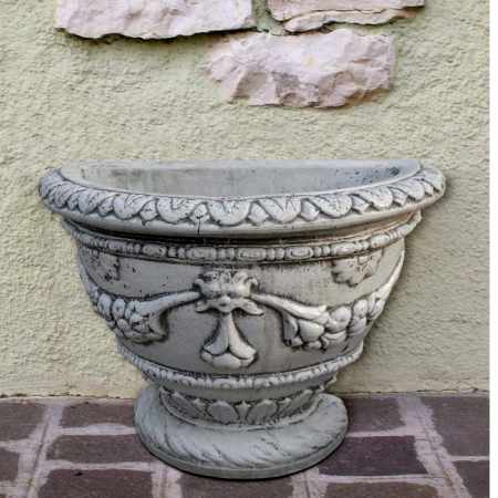 Halb-Blumenschale Ortensia gross beton