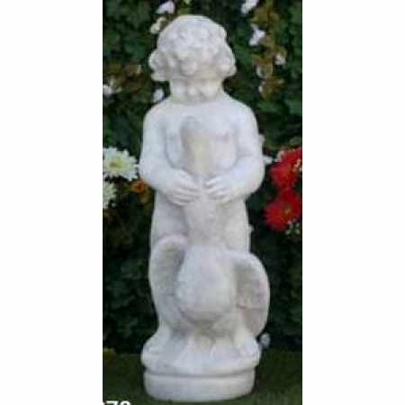 Gartenfigur Putte mit Wasserauslauf