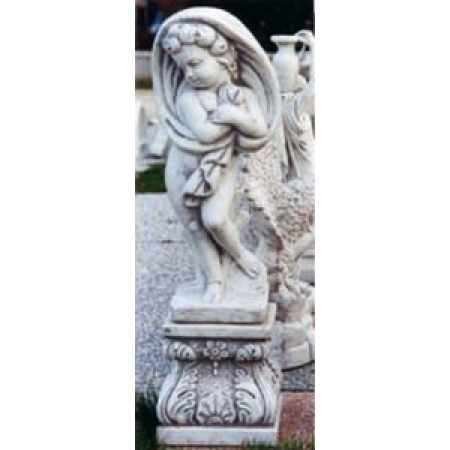 Gartenfigur Putta Jahreszeit Media Inverno