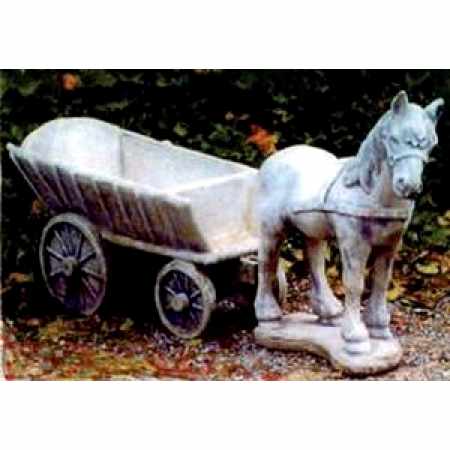 Pferd mit Wagen  Garten-Deco kaufen