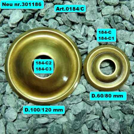 Rosette patiniert Loch 1/2 