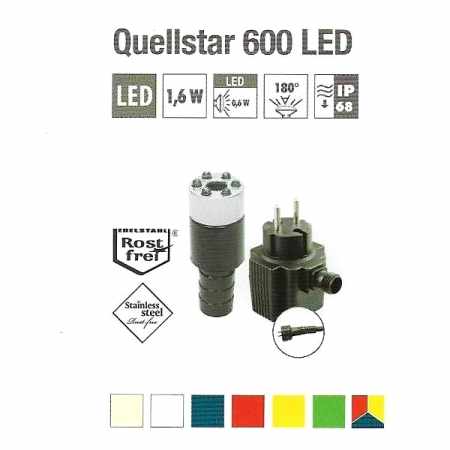 Quellstar 600 LED  diverse Farben
