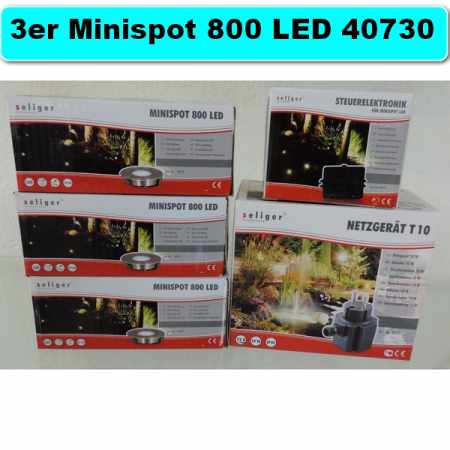 3er Set Minispot 800 LED gartenlicht