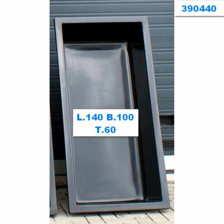 Teichbecken rechteckig B.100 L.140 T.60 cm