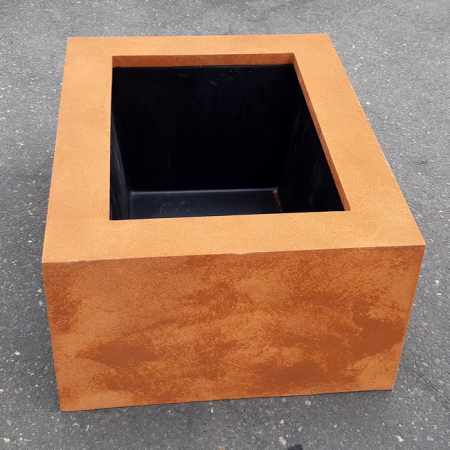 Teichwannen-Rahmen rostig  65 X85 H.35 CM