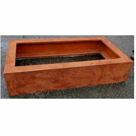 Teich-Wannen-Rahmen rostig  L.125 B.85 cm