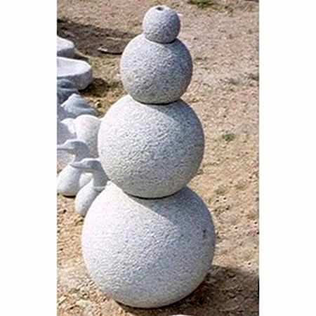 Teich-Kugeln vierteilig Granit 1m Höhe