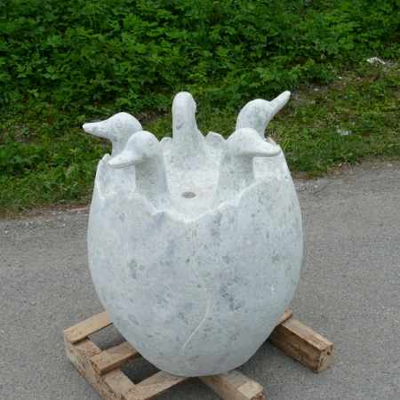 Wasserspiel Entenköpfe Naturstein Kaufen
