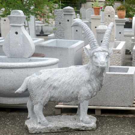 Steinbock - skulptur stein  Granit