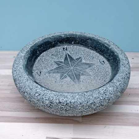 Vogelbad mit Kompass Deko Kaufen