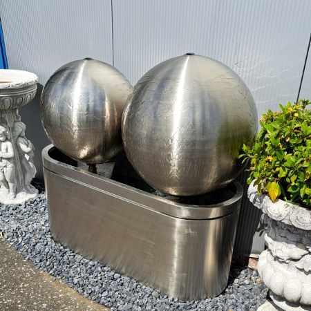 304 Edelstahl Blumentrog + Springbrunnen