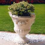 Pflanzenvase Gartenblumen Beton