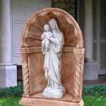 Heiligenfigur Maria mit Kind Steinguss