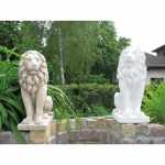 Löwenfigur (Paar) Löwenskulptur Garten