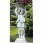 Gartenfigur mit Vase Winterhart